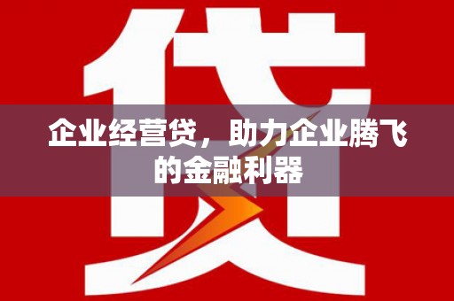 绿岛企业经营贷，助力企业腾飞的金融利器