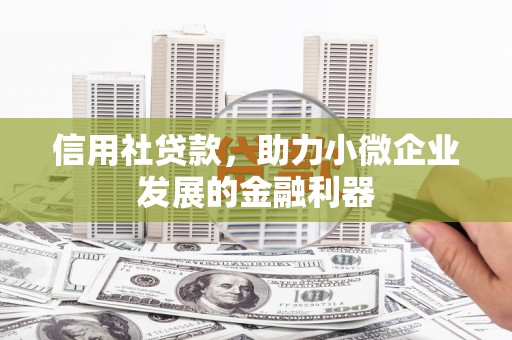绿岛信用社贷款，助力小微企业发展的金融利器