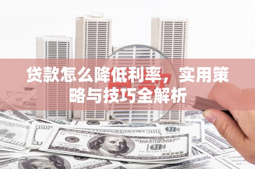 绿岛贷款怎么降低利率，实用策略与技巧全解析