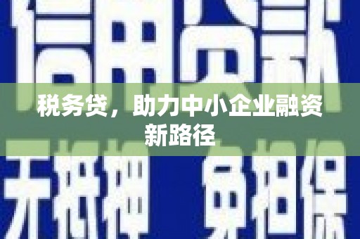 绿岛税务贷，助力中小企业融资新路径